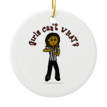 Dark Woman Referee Christmas Ornament