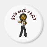Dark Woman Referee Fridge Magnets