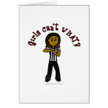 Dark Woman Referee Greeting Cards