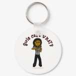 Dark Woman Referee Keychains