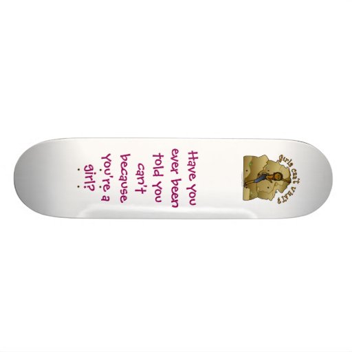 Dark Woman Rock Climber Skate Deck