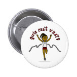 Dark Woman Runner in Red Uniform Button