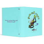 Dark Woman Scuba Diver Vinyl Binder