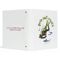 Dark Woman Scuba Diver Vinyl Binders
