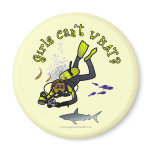 Dark Woman Scuba Diver Magnet