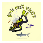 Dark Woman Scuba Diver Poster