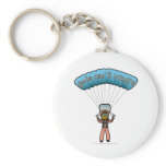 Dark Woman Sky Diving Key Chains