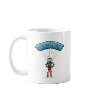 Dark Woman Sky Diving Mug
