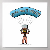 Dark Woman Sky Diving Print