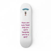 Dark Woman Sky Diving skateboards