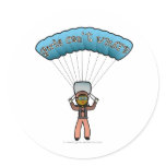 Dark Woman Sky Diving Stickers