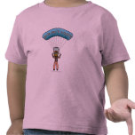 Dark Woman Sky Diving Tee Shirts