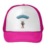 Dark Woman Sky Diving Trucker Hat