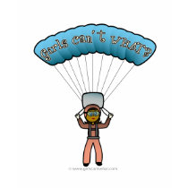 Dark Woman Sky Diving Tee Shirts