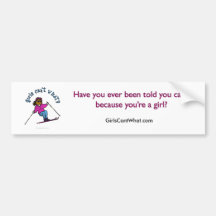 Dark Woman Snow Skiing Bumper Sticker