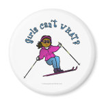 View more Dark Woman Snow Skiing Magnets personalized gift ideas for girls Dark Woman Snow Skiing Magnets