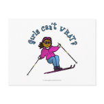 View more Dark Woman Snow Skiing Postcards personalized gift ideas for girls Dark Woman Snow Skiing Postcards
