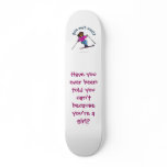Dark Woman Snow Skiing Custom Skate Board