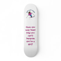 Dark Woman Snow Skiing skateboards
