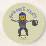 Dark Woman Umpire Coasters