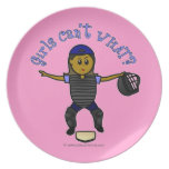 Dark Woman Umpire Party Plate