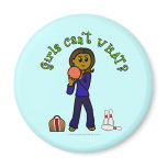 Dark Womens Bowling Fridge Magnets
