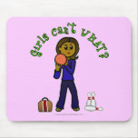 Dark Womens Bowling Mouse Pad