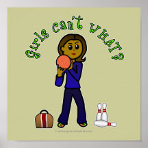 Dark Womens Bowling Posters