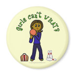 Dark Womens Bowling Refrigerator Magnets