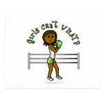 Dark Womens Boxing Post Cards