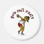 Dark Womens Discus Fridge Magnet