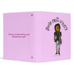 Dark Womens Football 3 Ring Binder
