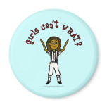 Dark Womens Football Referee Refrigerator Magnets