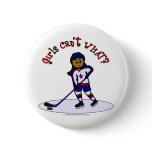 Dark Womens Hockey Player Buttons