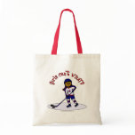 Dark Womens Hockey Player Canvas Bags
