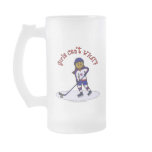 Dark Womens Hockey Player Mugs
