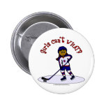 Dark Womens Hockey Player Pins