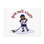 Dark Womens Hockey Player Postcards