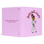 Dark Womens Karate Vinyl Binder