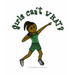 Dark Womens Shot Put in Green Uniform Shirts