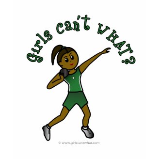 Dark Womens Shot Put in Green Uniform Shirts