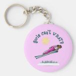 Dark Women's Ski Jumping Keychain