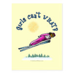 Dark Women's Ski Jumping Post Card