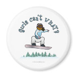 Dark Womens Snowboarding Fridge Magnet