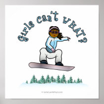Dark Womens Snowboarding Print