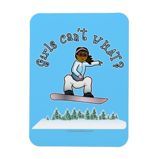 Dark Womens Snowboarding Vinyl Magnets