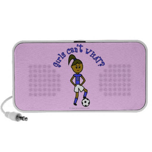 Dark Womens Soccer in Blue Uniform Mini Speaker