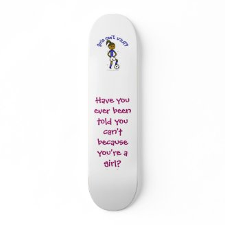 Dark Womens Soccer in Blue Uniform Skate Deck