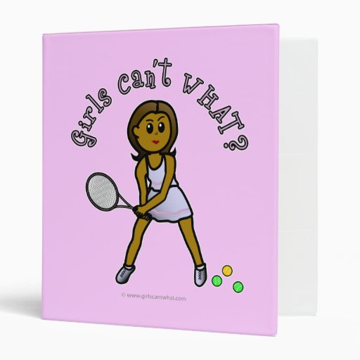 Dark Womens Tennis Player Binders