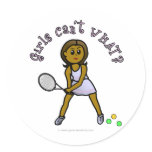 Dark Womens Tennis Player Stickers